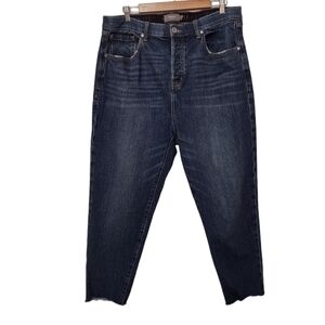 Torrid Mom Jean Straight  Raw Hem Jeans
